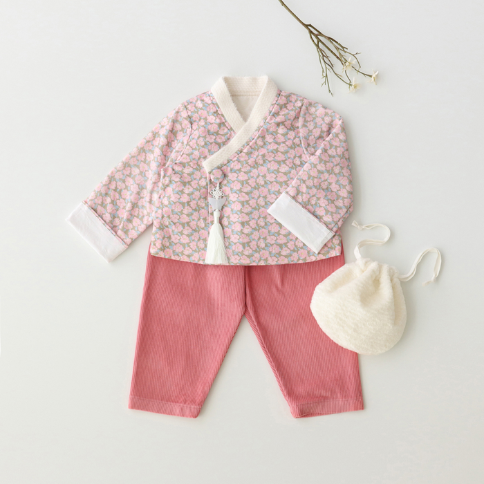 [5차][소보루한복] 분홍 수련꽃 저고리 + 팬츠 핑크
