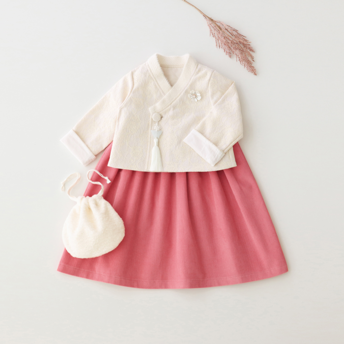 [5차][소보루한복] 순수한 레이스 저고리 + 원피스 핑크