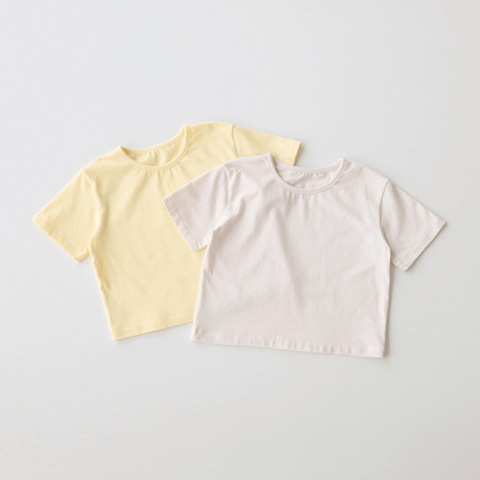 [레몬바스켓] 베이직 싱글 반팔 티셔츠 2종